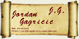 Jordan Gagričić vizit kartica